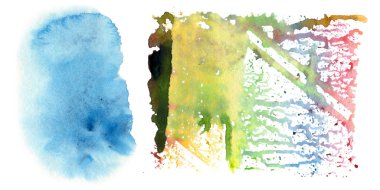 Sulu Boya renkli doku illüstrasyon.