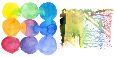 Sulu Boya renkli doku illüstrasyon.