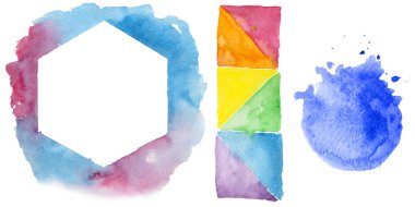 Sulu Boya renkli doku illüstrasyon.