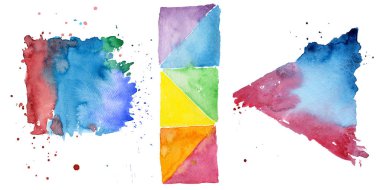 Sulu Boya renkli doku illüstrasyon.