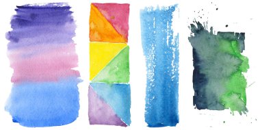 Sulu Boya renkli doku illüstrasyon.