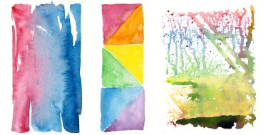 Sulu Boya renkli doku illüstrasyon.