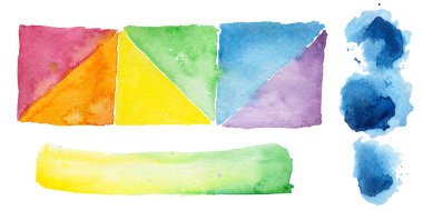 Sulu Boya renkli doku illüstrasyon.