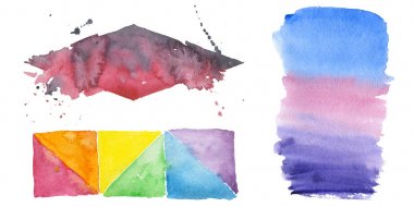 Sulu Boya renkli doku illüstrasyon.