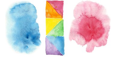 Sulu Boya renkli doku illüstrasyon.