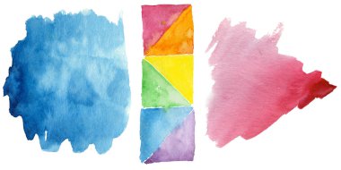 Sulu Boya renkli doku illüstrasyon.