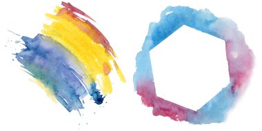 Sulu Boya renkli doku illüstrasyon.