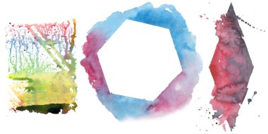 Sulu Boya renkli doku illüstrasyon.