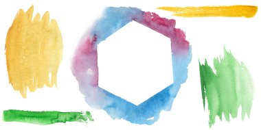 Sulu Boya renkli doku illüstrasyon.