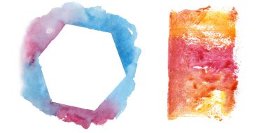 Sulu Boya renkli doku illüstrasyon.