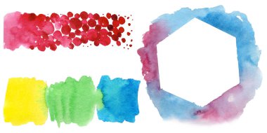 Sulu Boya renkli doku illüstrasyon.