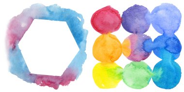 Sulu Boya renkli doku illüstrasyon.