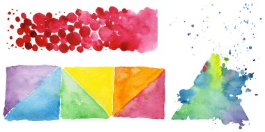 Sulu Boya renkli doku illüstrasyon.