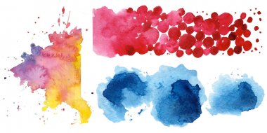 Sulu Boya renkli doku illüstrasyon.