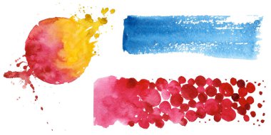 Sulu Boya renkli doku illüstrasyon.