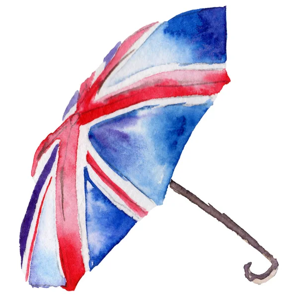Акварель Лондон ілюстрації. Великобританія руки звертається символи. — стокове фото