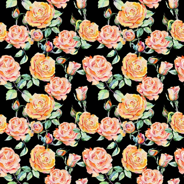 Kır çiçeği gül çiçek deseni suluboya tarzında.