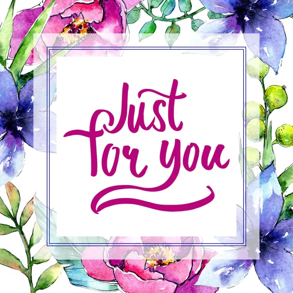 Tropik bitkiler çerçeve suluboya tarzında.