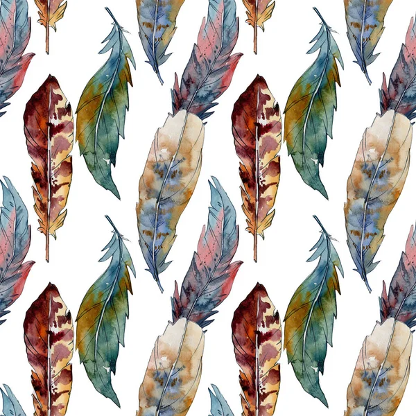 Suluboya kuş tüyü desen Wing.