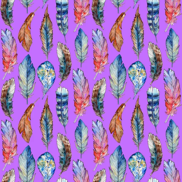 Suluboya kuş tüyü desen Wing.