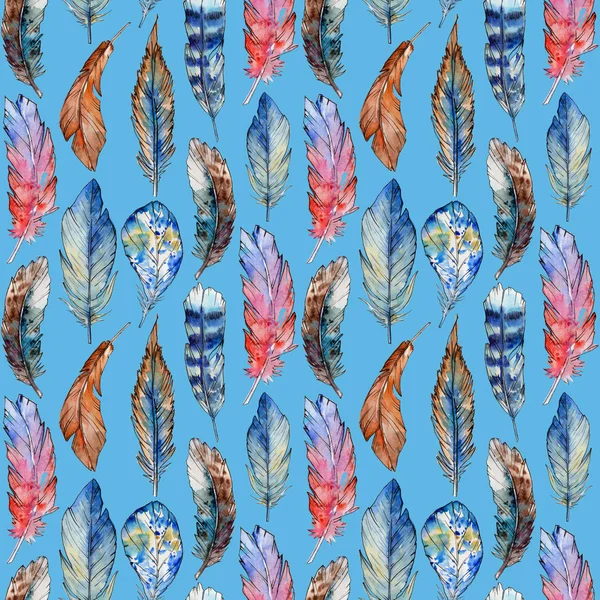 Suluboya kuş tüyü desen Wing.