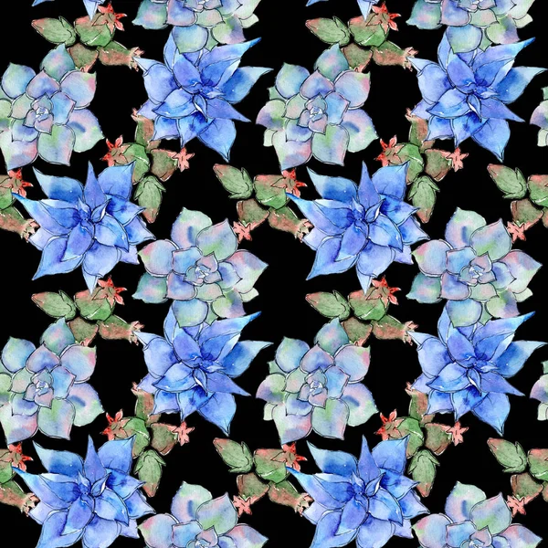 Tropikal kaktüs desen bir suluboya tarzında bırakır..