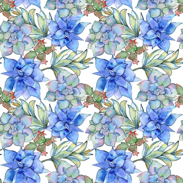 Tropikal kaktüs desen bir suluboya tarzında bırakır..