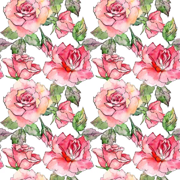 Kır çiçeği gül çiçek deseni suluboya tarzında.