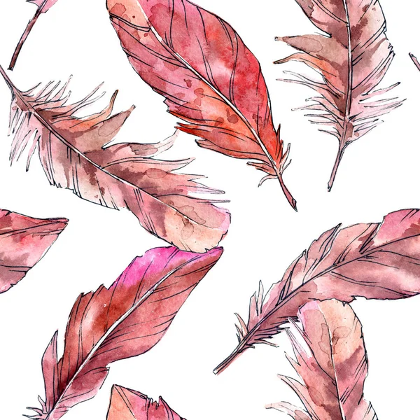 Suluboya kuş tüyü desen Wing.