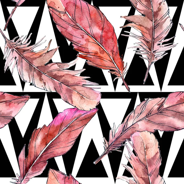 Suluboya kuş tüyü desen Wing.