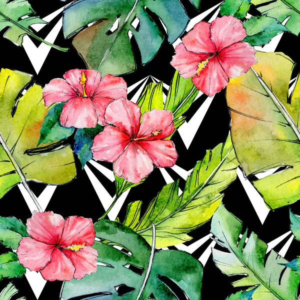 Tropical Hawaii laisse modèle dans un style aquarelle . — Photo