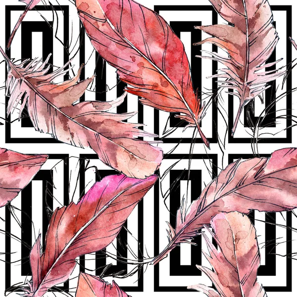 Suluboya kuş tüyü desen Wing.