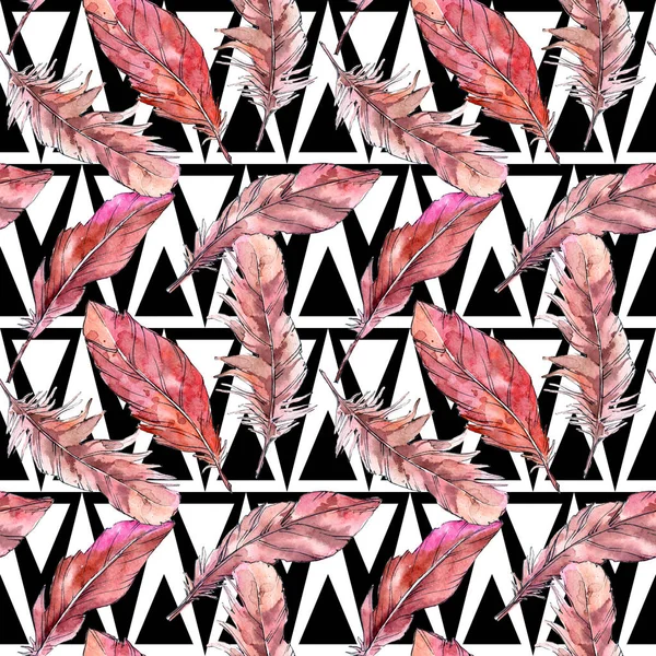 Suluboya kuş tüyü desen Wing.