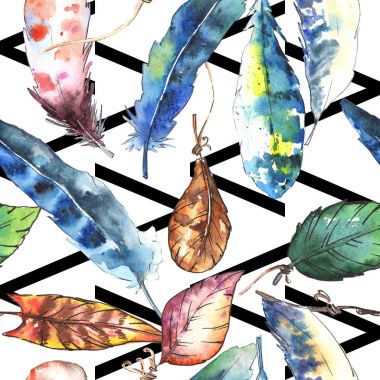 Aquarelle tüy arka planı için