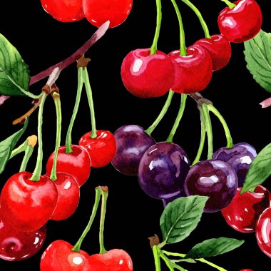 Menü için kiraz desen