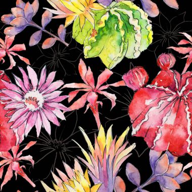 Suluboya desende kır çiçekleri