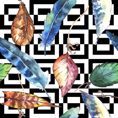 Aquarelle tüy arka planı için