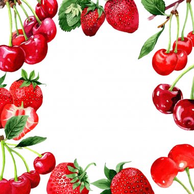 Kiraz sağlıklı gıda çerçeve