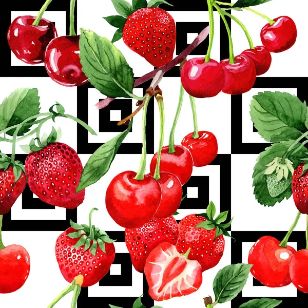 Kiraz sağlıklı gıda desen 