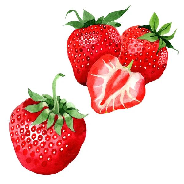 Watercolor Strawberry for background — Stock Photo, Image