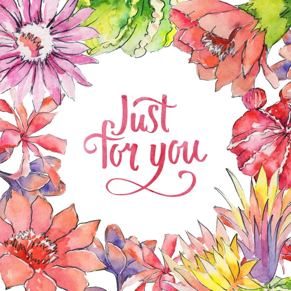 Kır çiçekleri çerçeve suluboya tarzında