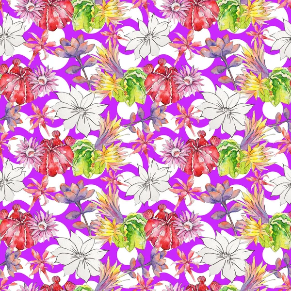Μοτίβο λουλουδιών σε στυλ υδροχρώματος — Φωτογραφία Αρχείου