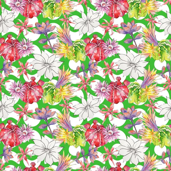 çiçek desen suluboya tarzında