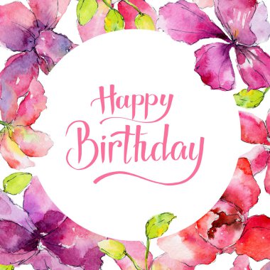 Orkide çiçekli çerçeve 