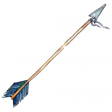 Mutlu Sevgililer günü aşk kutlama ok izole bir suluboya tarzında.