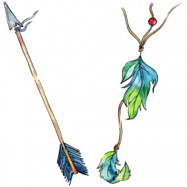 Mutlu Sevgililer günü aşk kutlama ok izole bir suluboya tarzında.