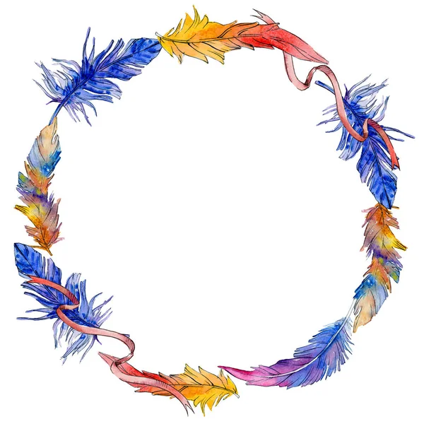 Suluboya kuş tüyü çelenk Wing.