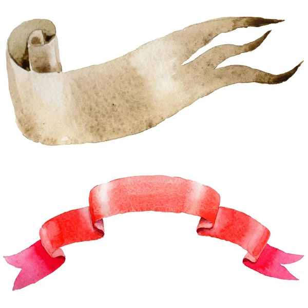 Suluboya tatil renkli şerit yay illüstrasyon tebrik.