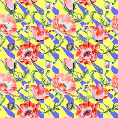 haşhaş çiçek deseni 