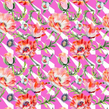 haşhaş çiçek deseni 